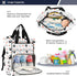 SUABO Backpack Footprints Love Baby Diaper Bag Large Bag Waterproof Travel Diaper Bags for Moms and Dads