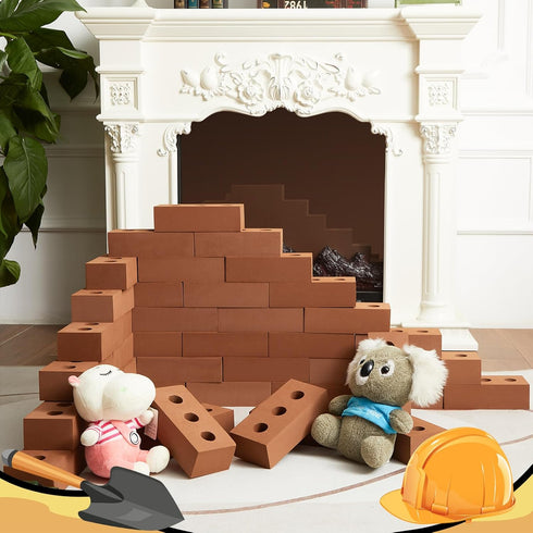 10 8 4 2.4 Deekin Pcs Foam Brick Building Blocks for Kids Thick Blocks Foam Large Fake Brick Construction Toy
