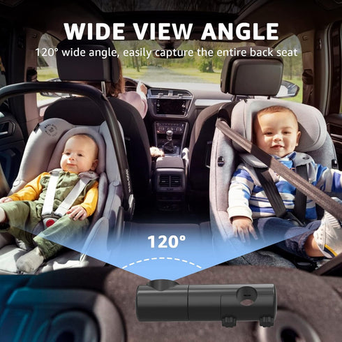 Baby Car Camera - HD Display Baby Car Mirror with Night Vision Feature, 4.3 inch Monitor for Rear Facing Baby