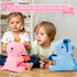 Girlfriend(Pink,12 inch) SQEQE Dinosaur Stuffed Animal, Cute Dinosaur Plush Toys with Fairy Wand, Dino Plushies