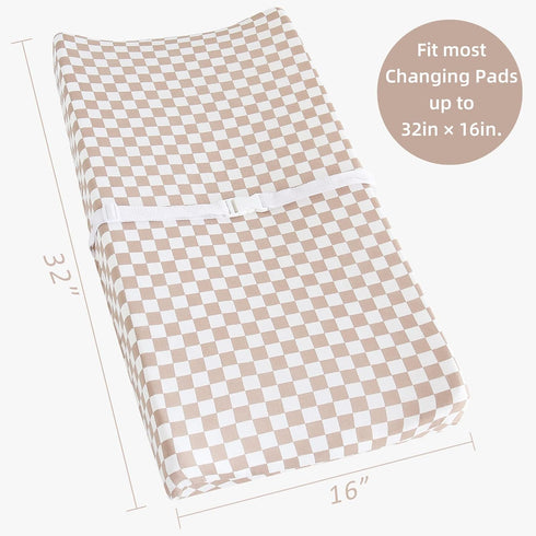 70% 30% 16"x32" LifeTree Muslin Changing Pad Cover for Baby Girls Boys, Viscose from Bamboo and Cotton, Diaper Change