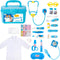 Liberry Toy Doctor Kit for Toddlers 3-5 Years, 30 Pcs Medical Playset Gift with Stethoscope and Dress Up Costume