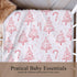 Wicbfdfv 52x28x9 Pink Christmas Pine Trees Candy Fitted Baby Crib Sheet for Boys Girls in Festive Winter Holiday Fitted
