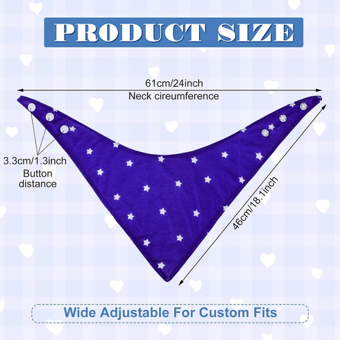 5 Pack Janmercy Adult Drool Bandana Bibs Soft Adjustable Absorbent Drool Bibs for Women Special Needs Unisex Men