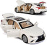 BDTCTK 1/32 Model Car Compatible for Lexus Ls500h, Zinc Alloy Pull Back Toy with Sound and Light, White Gift for Kids