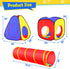 Kids Play Tent with Ball Pit, Crawl Tunnel, and Castle Tent, Pop Up Playhouse for Boys and Girls Indoor and Outdoor