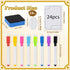 24 Pcs Reusable Erasable Cards Multifunctional Tokens Housework Dry Erase Cards White Blank Flash Cards, 24 White Erasable Plastic Counters Gaming Tokens Disc and Game Accessories 8 Marker Pens