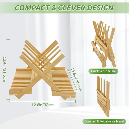 Msoesticc.dl DSVENROLY Baby Bottle Drying Rack Foldable Vertical Bamboo Milk Bottle and Accessories Organizer for Busy