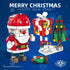 Set, 750 Set Sets 6-12, Christmas Building Blocks Piece Santa Claus Building Block with Christmas Tree and Gift Box