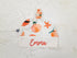 Set Baby Girl Peach Design Swaddle Blanket and Hat with Custom Name Embroidery (Newborn)