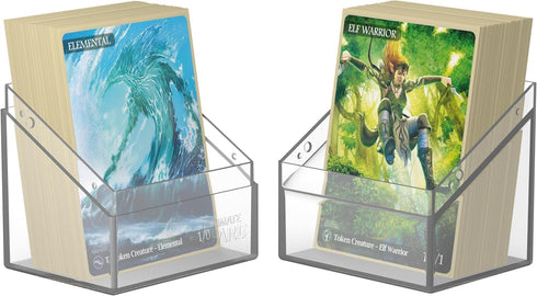 Ultimate Guard Boulder 80+ Deck Case for 80 Double-Sleeved TCG Cards, Clear, Durable Storage for Trading Card Games