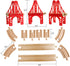 OrgMemory 3 Wooden Train Bridges, Suspension Bridge, Wooden Train Track Accessories, Wood Train Track, Train Tracks