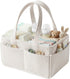 DNAMYJME Baby Diaper Caddy Organizer, Portable Corduroy Diaper Storage Basket with Handle, Baby