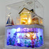 Spilay Miniature Dollhouse Kit with Furniture - DIY Modern Villa Model, Dust Cover and Music Box, 1:24 Scale Creative