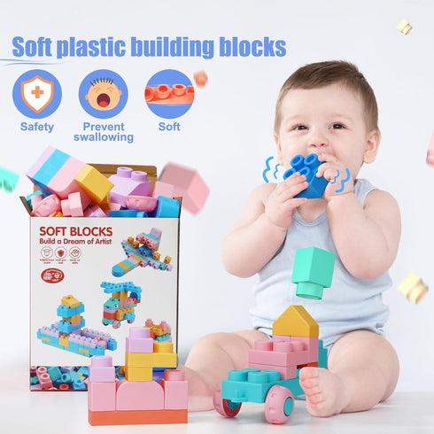 Sets 2 3 4 5 6 101 18+ Soft Block for Toddler Aged Years Old.Preschool Toy for Early Childhood Education