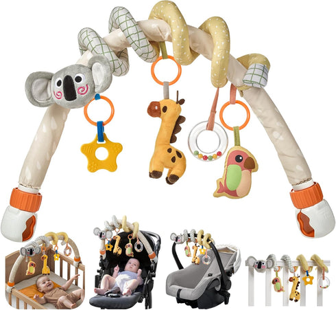 TUMAMA 2 in 1 Spiral Car Seat Toys Arch Stroller Toy Baby