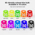60 Set, 16mm 6 10 6 Rerdeim Pieces Dice Standard Bulk Sided Colored Dices for Board Games, Math Learning, Classroom