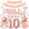 10th Birthday Decoration Girl, Rose Gold Double Digits 10 Birthday Decorations with Balloons and Cake Topper