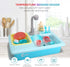 CUTE STONE Color Changing Kitchen Sink Toys, Electric Dishwasher Playing Toy with Running Water, Upgraded Faucet System