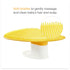Munchkin Squeeze & Scrub Silicone Baby Bath Brush with Soap and Shampoo Dispenser - Soft & Gentle Bristles, Great