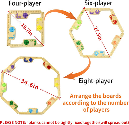 2-8 8 8 40 4 Marbles and Jokers Board Game Pegs and Jokers Real Solid Wood (Pine) Game Board Wooden for Players Game