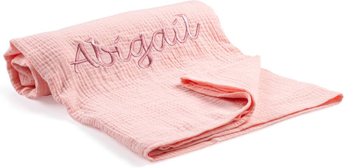 Berry Bebe Personalized Baby Swaddle Blanket, Custom Muslin Swaddle, All Year Round,