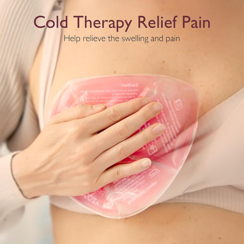 Momcozy Larger Breast Therapy Packs, Hot and Cold Breast Pads with Soft Covers, 2 Pack for Breastfeeding Relief