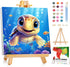 Reivworl Paint by Numbers Kit for Kids with Frame and Easel, Sea