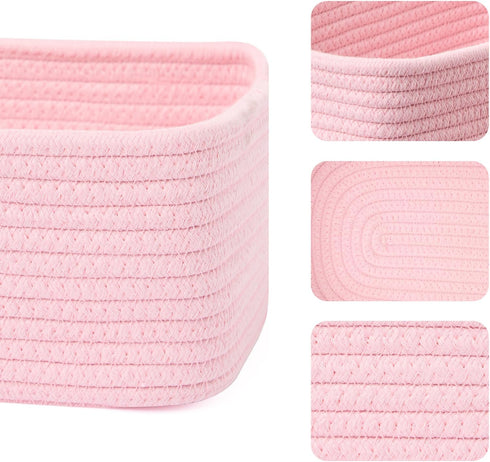 Closet 11.5x7.5x4.7 3 Packs MiniArk Small Storage Baskets for Organizing | Organizer Bins | Shelf Toy Basket | Woven