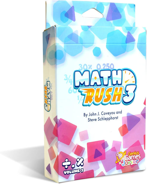 Math Rush 3: Fractions, Decimals & Percentages - Cooperative Time-Based Math Flash Card Game for Kids and Families