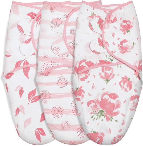 GLLQUEN BABY Girl Swaddles 0-3 Months - 3 Pack Baby Swaddles Sack