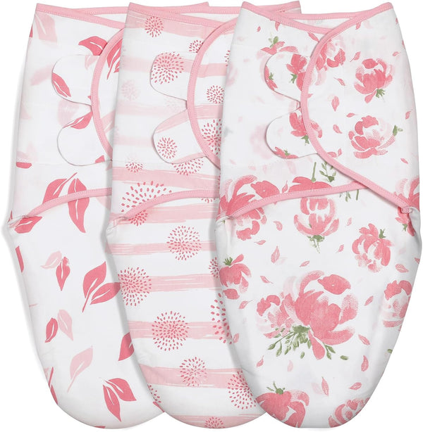 GLLQUEN BABY Girl Swaddles 0-3 Months - 3 Pack Baby Swaddles Sack