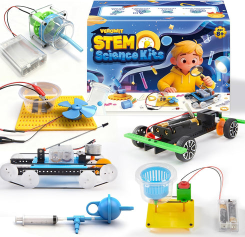 Verowit 6-in-1 STEM Home Lab Science Kit for Kids Age 8-12, Boys &