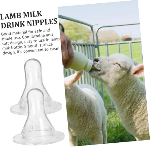 Happyyami 30 Pcs Lamb Silicone Pacifier Teats for Livestock Feeding
