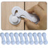 Baby Proof Cabinet Door Locks, 10 Pack Adhesive Child Safety Latches for Drawer Cupboards Fridge Closet