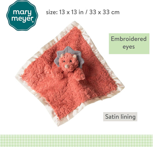 Mary Meyer Baby Lovey Putty Nursery, Newborn & Toddler Security Blanket, Soft Snuggle Toy, Coral Dino