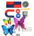 EUDAX Physics Science Magnets Kit for Education, Includes Bar/Ring/Horseshoe/Compass Magnets