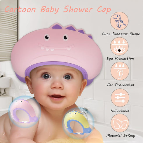 TinyGuardian 0-9 Baby Shower Cap Shield, Shower Cap for Kids, Visor Hat for Eye and Ear Protection for Years Old