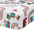 100% 28in 52in, Baby Boy Fitted Crib Sheet Choo Choo Train, Soft Breathable Microfiber Baby Sheet, Fits Standard Size