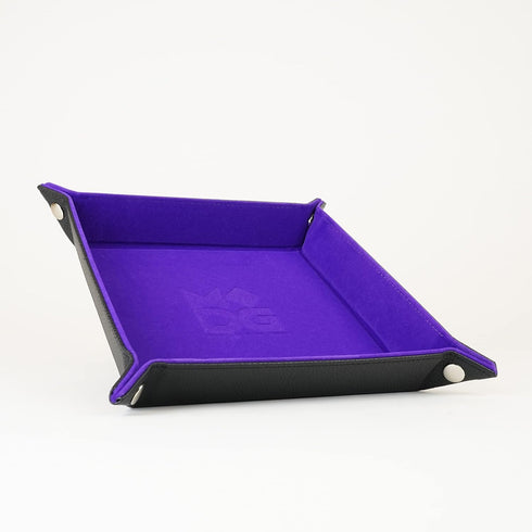 FanRoll by Metallic Dice Games Purple Fold Up Velvet Dice Tray w/PU Leather Backing: Role Playing Game Dice Accessories