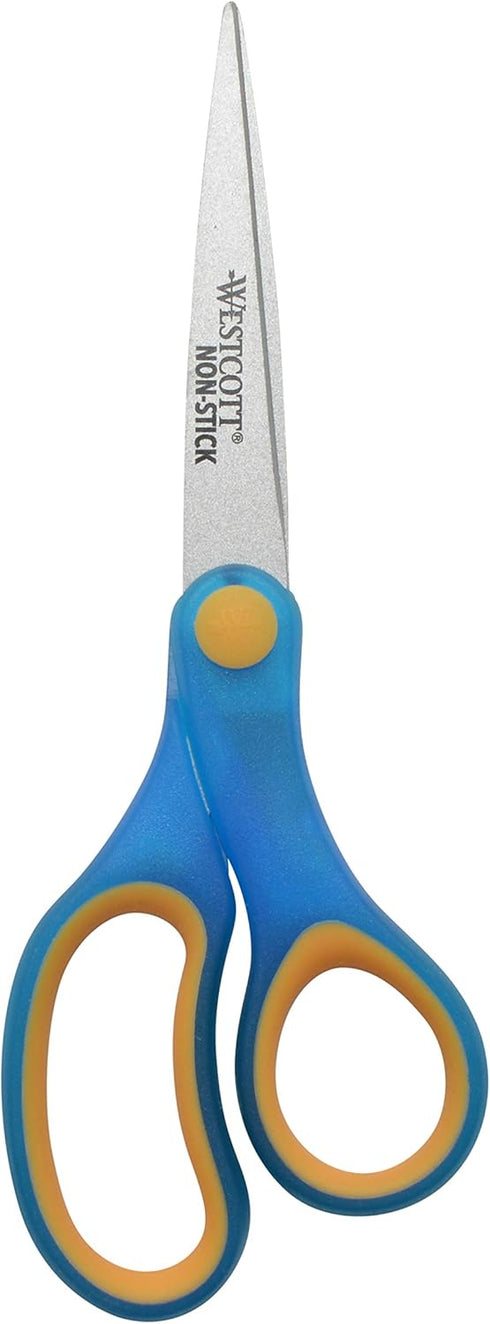 Westcott 7" Non-Stick Scissors for Kids 12-14 - Crafting & School Supplies - Color May Vary