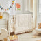Mini Crib Bedding Set 3 Pieces Baby Boho Quilted Tufted Ruffles Comforter