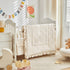 Mini Crib Bedding Set 3 Pieces Baby Boho Quilted Tufted Ruffles Comforter