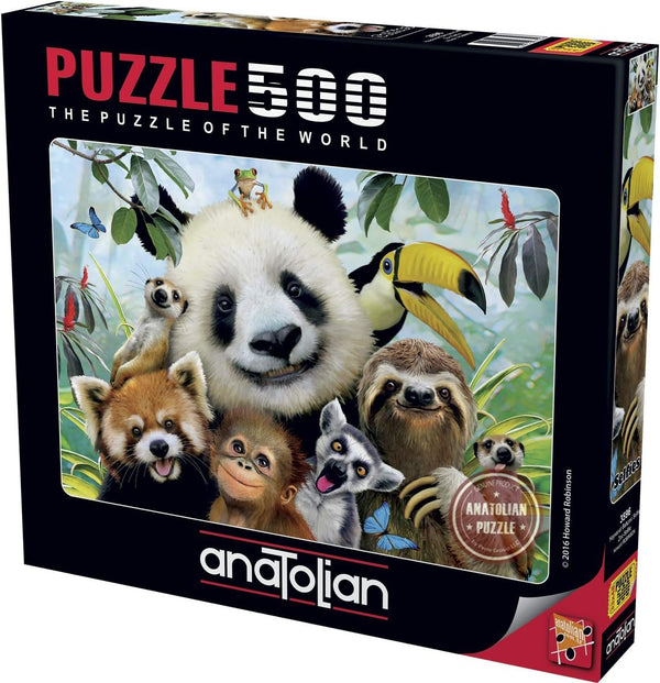 Anatolian 100534247 Puzzle: 500 Piece Zoo Selfie, Multicolor