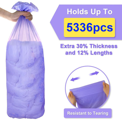 SOHBCLE 8 Pack 12% 5336 30% Diaper Pail Refill Bags Compatible with Dekor Plus Diaper Pail Refills Extra Length,Holds
