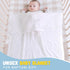 36x50 Booulfi Baby Blanket Newborn Boys Girls Satin Trim White Baby Blankets Baptism Christening Baby Shawl Neutral