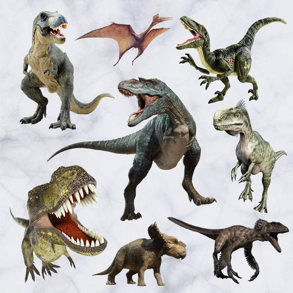 Kiddale 3D Watercolour Dinosaur Kids Wall Stickers, Peel and Stick Removable Wall Decals for Nursery Bedroom