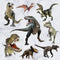 Kiddale 3D Watercolour Dinosaur Kids Wall Stickers, Peel and Stick Removable Wall Decals for Nursery Bedroom