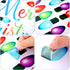 91 Pieces Christmas Wall Stickers, PVC Merry Christmas Lights Bulb Wall Decals for Decoration