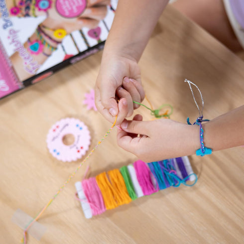Melissa & Doug On The Go Friendship Bracelet Craft Set, Makes 10+ Bracelets